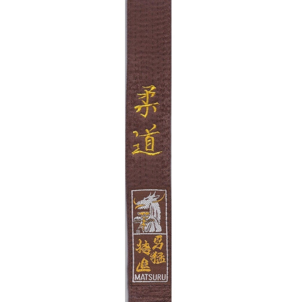 Ceinture Marron MATSURU Brodée Judo