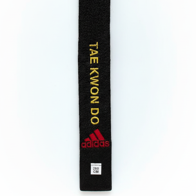 ADIDAS Embroidered TAE KWON DO Black Belt